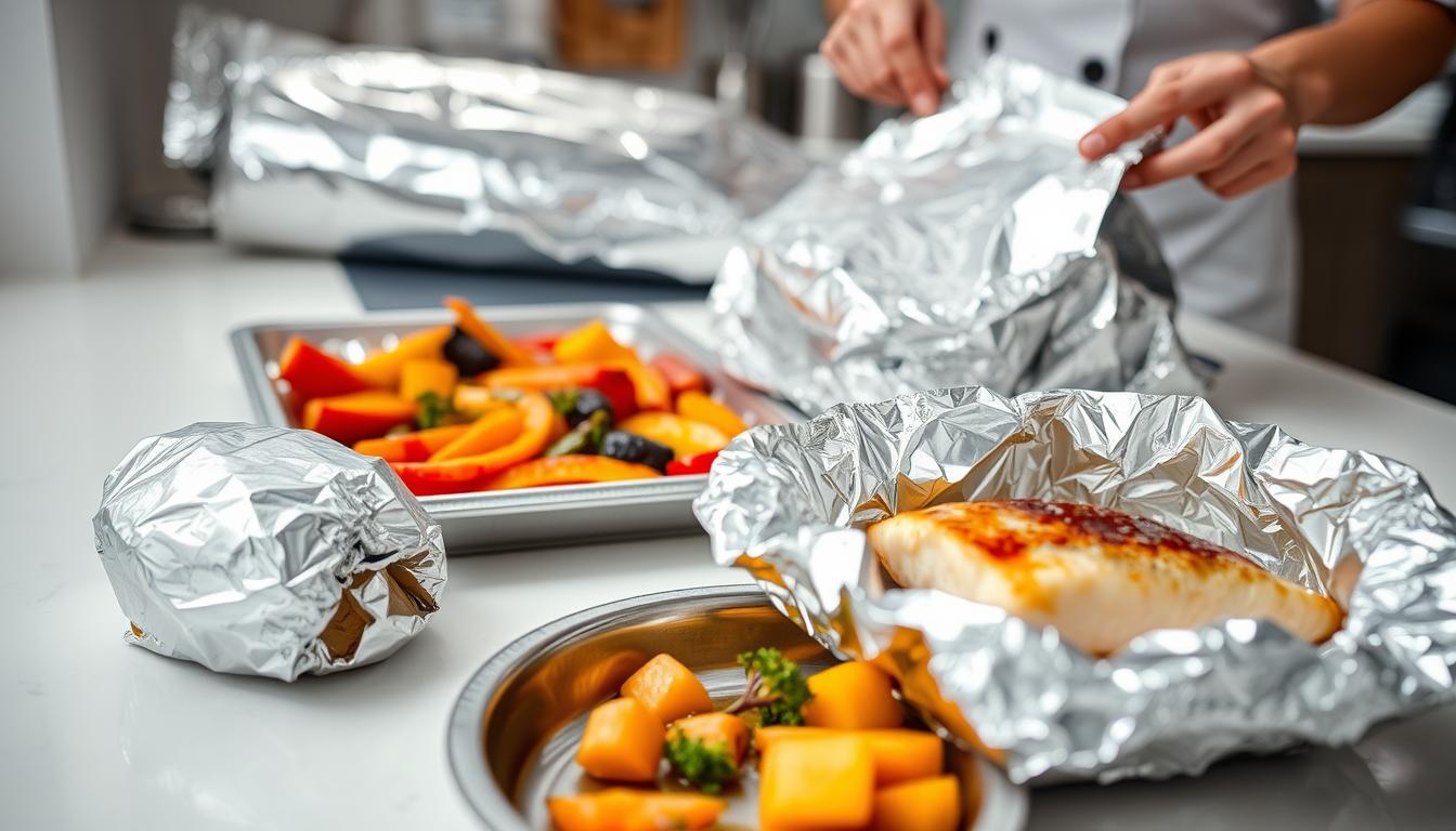 هل يمكن وضع ورق الألمنيوم في الفرن؟